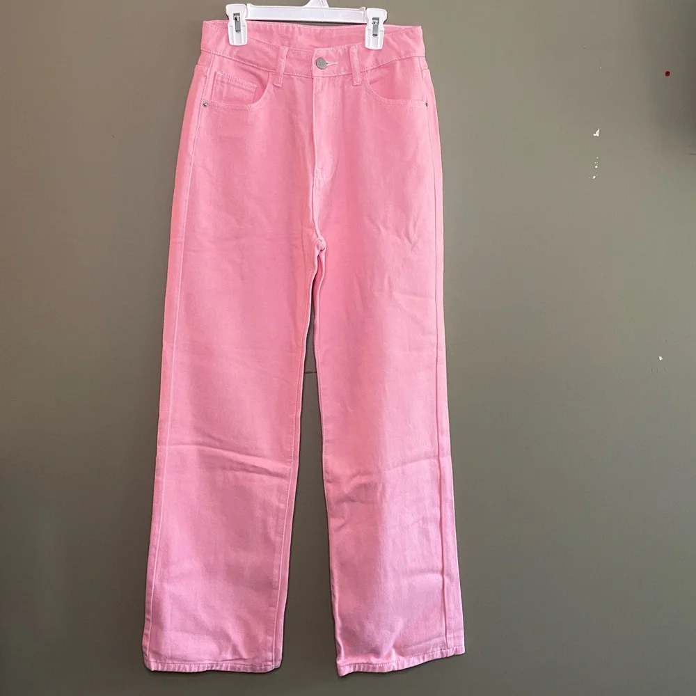 SHEIN High Waisted Straight Leg Jean - Picture 3 of 6